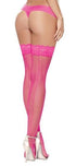 Hot Pink Fishnet Thigh High
